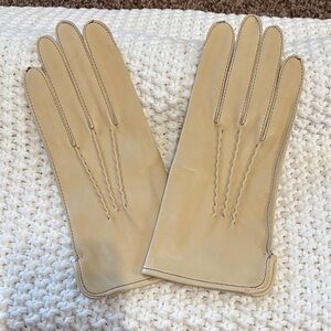 Vintage deerskin Tan Leather Gloves